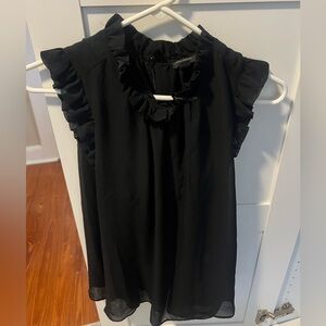 Ann Taylor Factory Petite Sleeveless black blouse